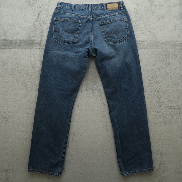 Calvin Klein Jeans Mens Size 36x35 Blue Relaxed Straight Rigid Denim Stone Wash - Picture 11 of 16